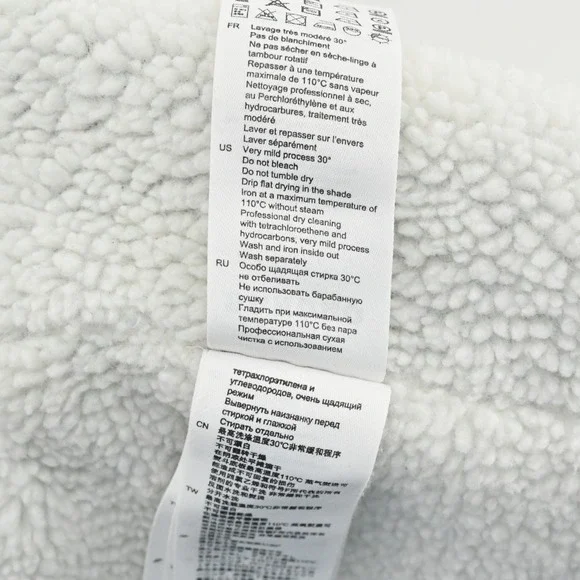 Sandro David Denim Jacket Womens Sz 36 Blue Faux Shearling Trimmed Trucker Jean - Picture 10 of 16